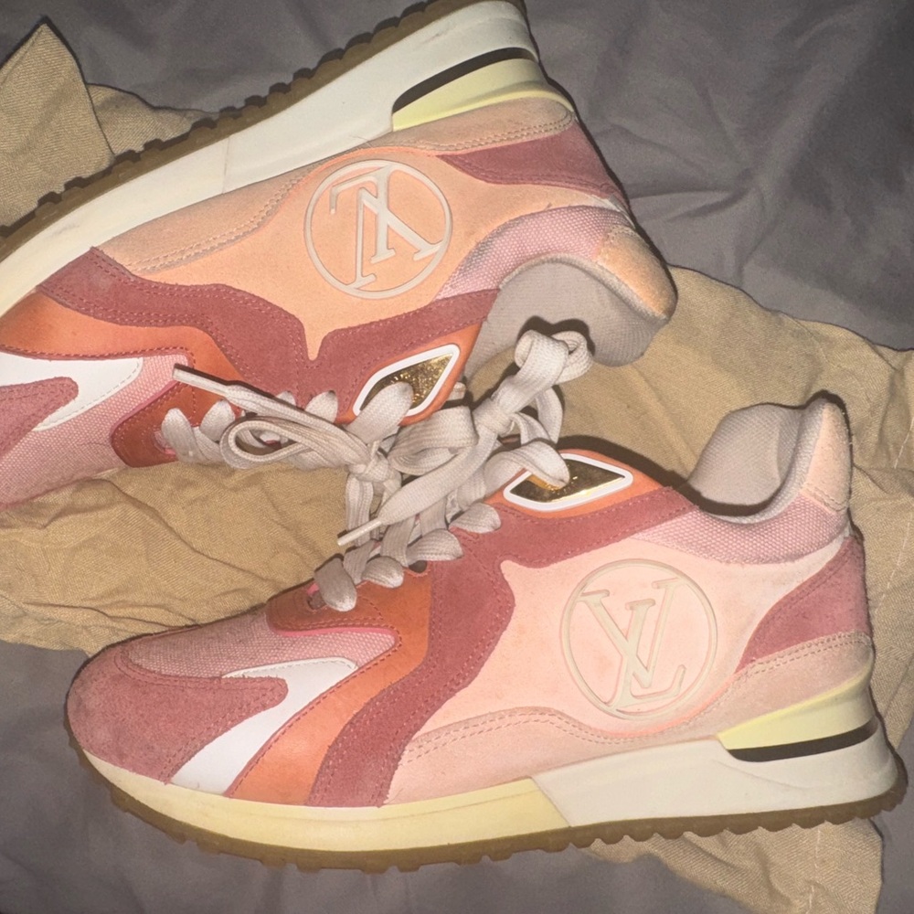 Louis Vuitton Pink and Peach Sneakers